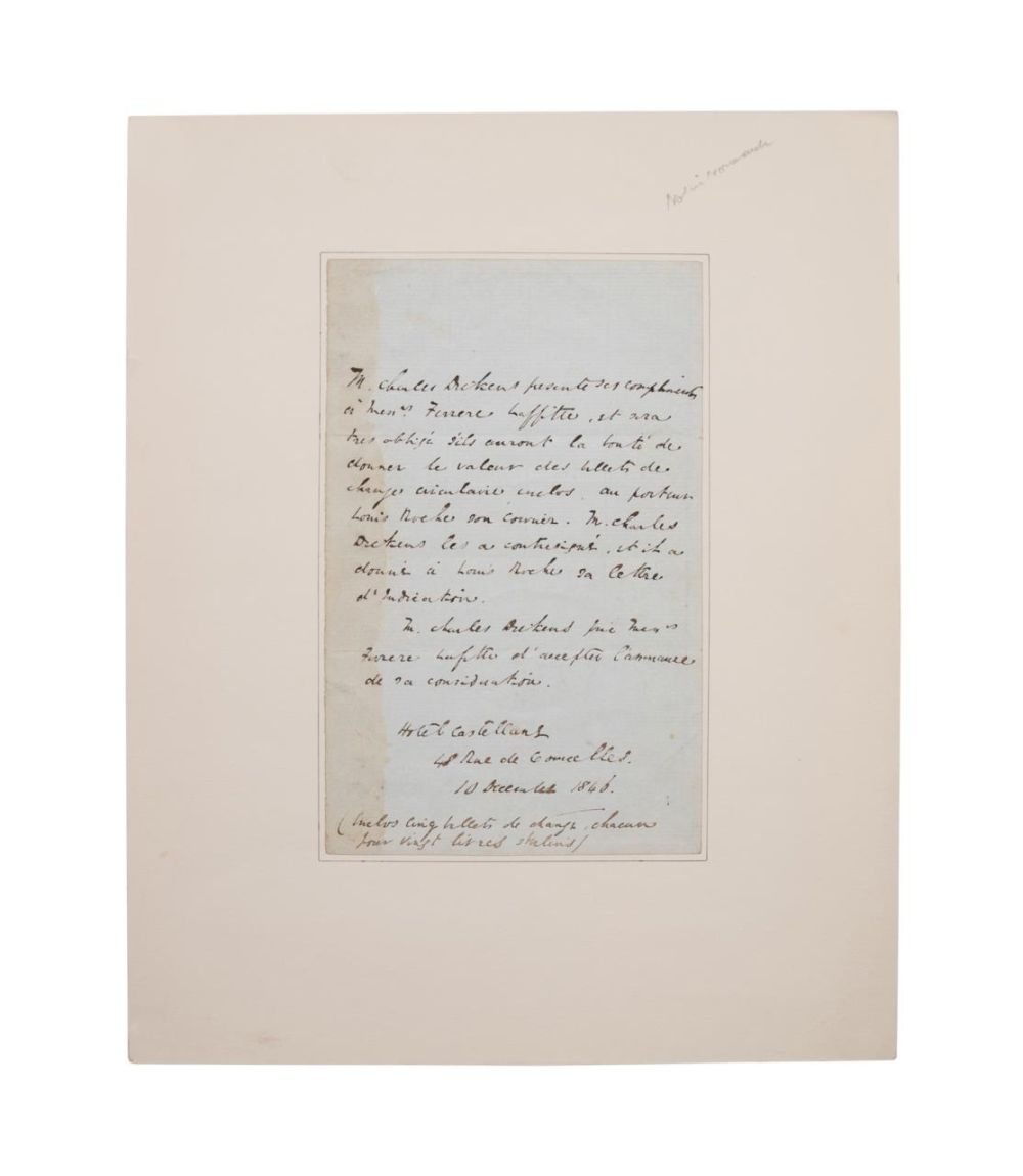 CHARLES DICKENS HANDWRITTEN AND