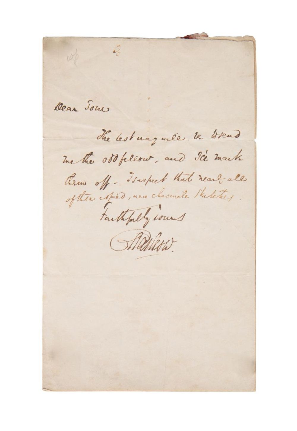 CHARLES DICKENS HANDWRITTEN AND