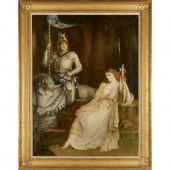 CHARLES EDWARD HALLE, OIL ON C