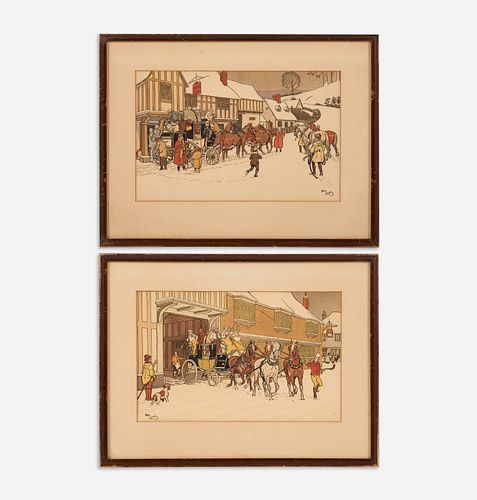 CHARLES HERMET PAIR OF HAND-COLORED