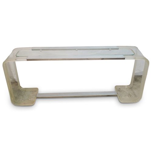 CHARLES HOLLIS JONES LUCITE CONSOLE