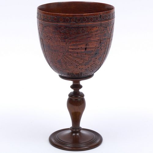 CHARLES I CARVED PEARWOOD FIGURAL