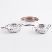 CHARLES I SILVER WINE TASTER,