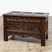 CHARLES I WELL CARVED OAK COFF