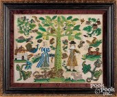 CHARLES II BEADWORK PICTURE, C