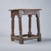 CHARLES II OAK JOINT STOOLA Ch
