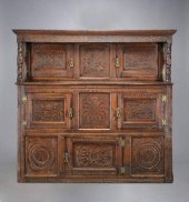 CHARLES II OAK PRESS CUPBOARDA
