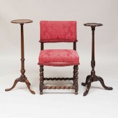 CHARLES II PADOUK BACK STOOL A