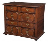 CHARLES II PANELED OAK FOUR DR