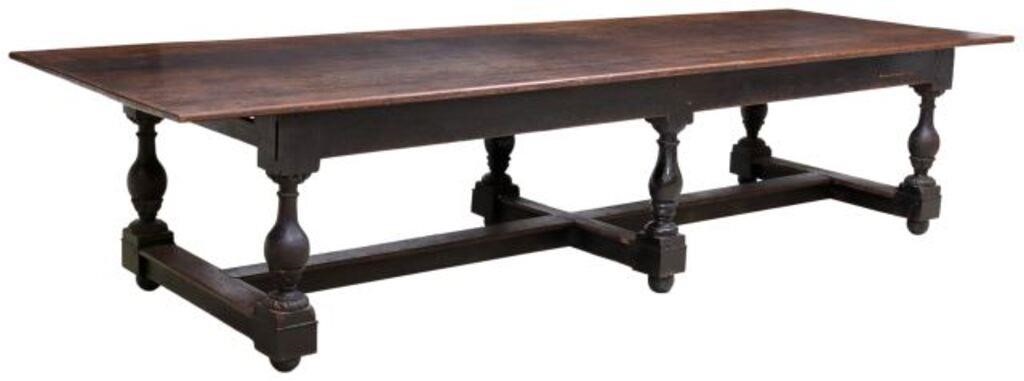 CHARLES II PERIOD OAK REFECTORY