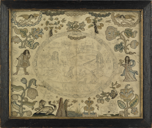 Charles II stumpwork embroidery