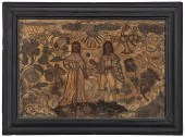 Charles II Stumpwork Panel Eng