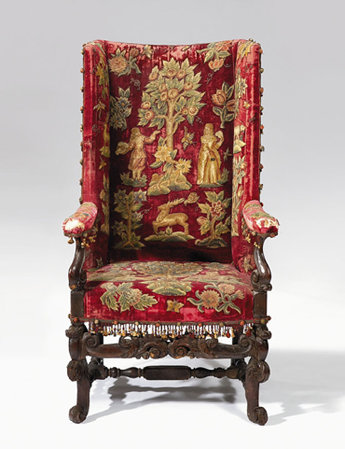 Charles II walnut or beech wing