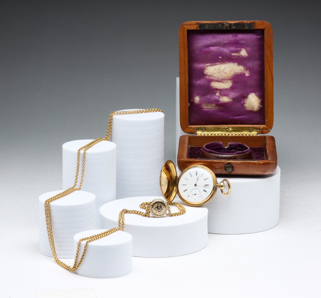 CHARLES JACOT 18K HUNTING CASE