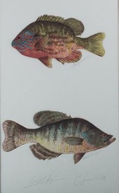 CHARLES LEONARD SIGNED ETCHING