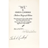 CHARLES LINDBERGH SIGNED SPECI