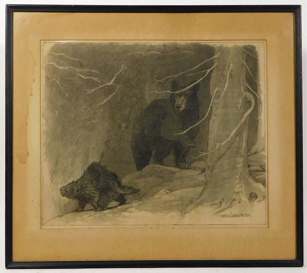 CHARLES LIVINGSTON BULL CHARCOAL