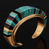 CHARLES LOLOMA, GOLD AND MULTI
