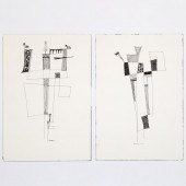 CHARLES LOLOMA, PAIR OF ABSTRA