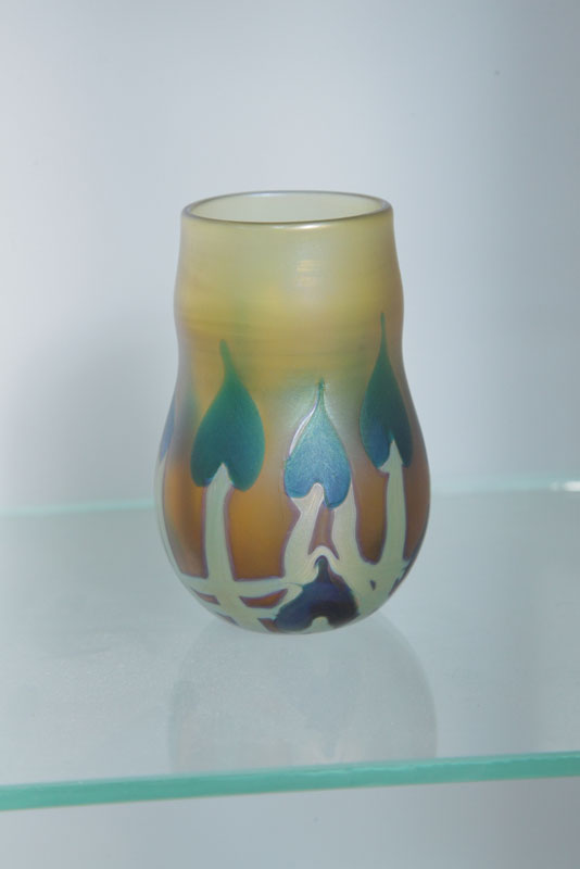 CHARLES LOTTON ART GLASS. Amber