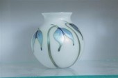 CHARLES LOTTON ART GLASS VASE.