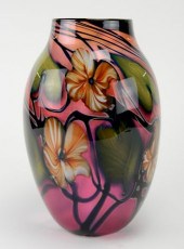 CHARLES LOTTON ART GLASS VASEC