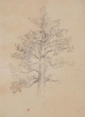 CHARLES M. RUSSELL, PENCIL DRA