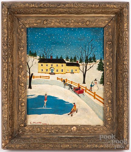 CHARLES MUNRO OIL ON ARTIST BOARD