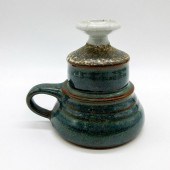 CHARLES PIATT POTTERY OIL LAMP