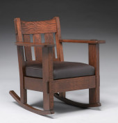 CHARLES STICKLEY OAK ROCKER C1