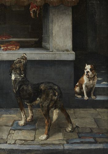 CHARLES VAN DEN EYCKEN DOGS AT