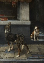 CHARLES VAN DEN EYCKEN DOGS AT