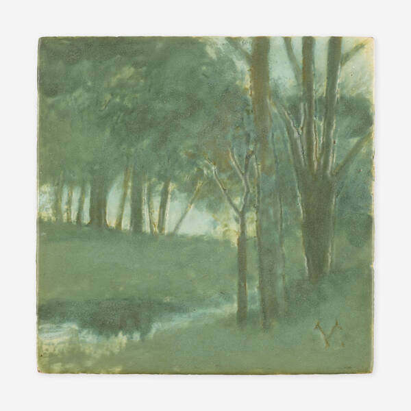 Charles Volkmar. Scenic tile. c.