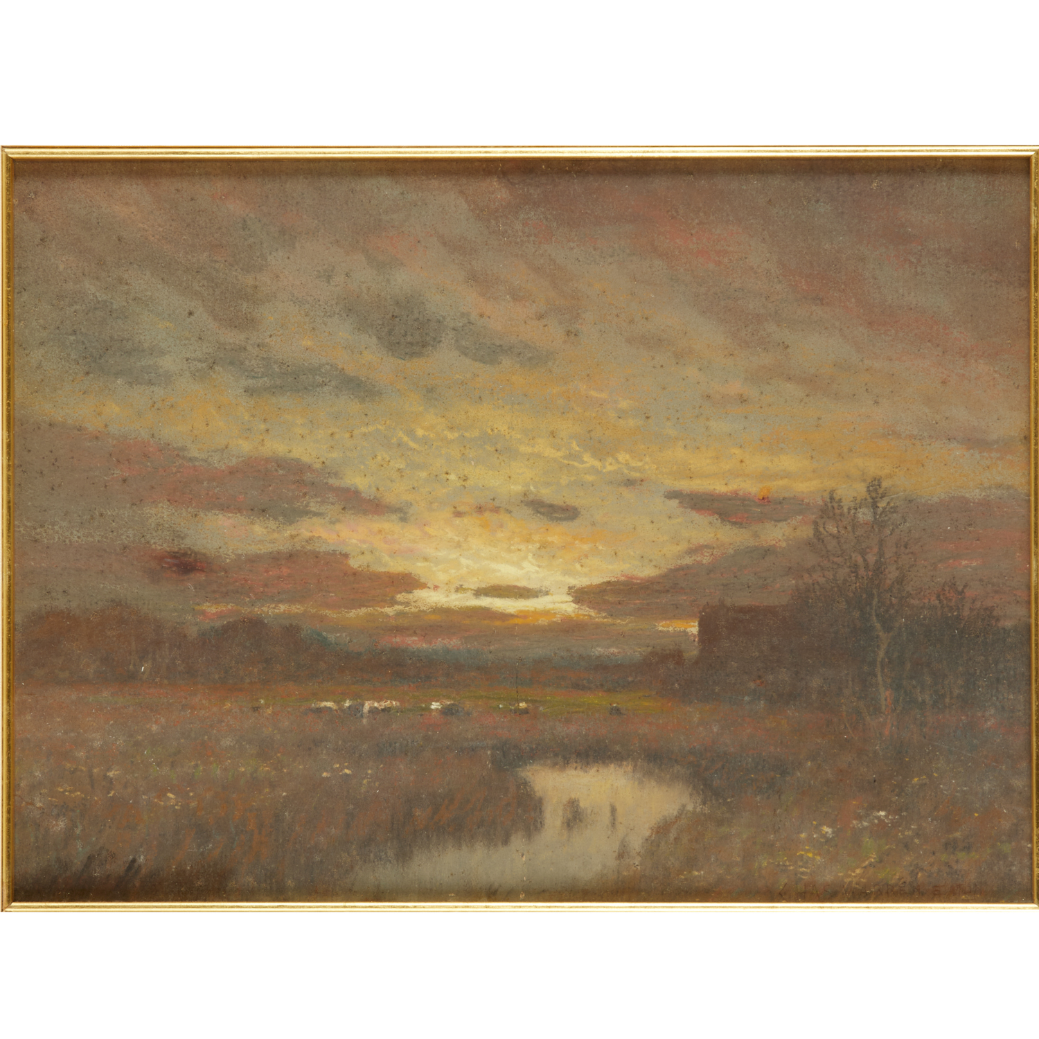 CHARLES WARREN EATON, PASTEL ON