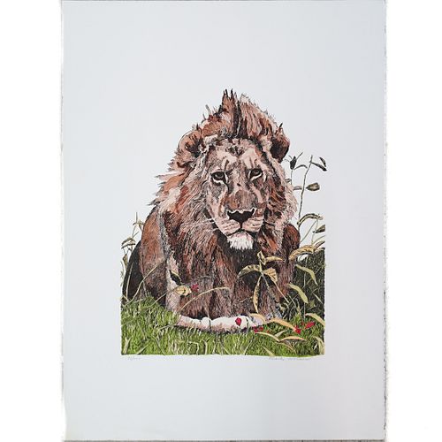 CHARLES WERNER SIGNED LION