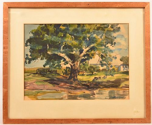 CHARLES X. CARLSON WATERCOLOR ON