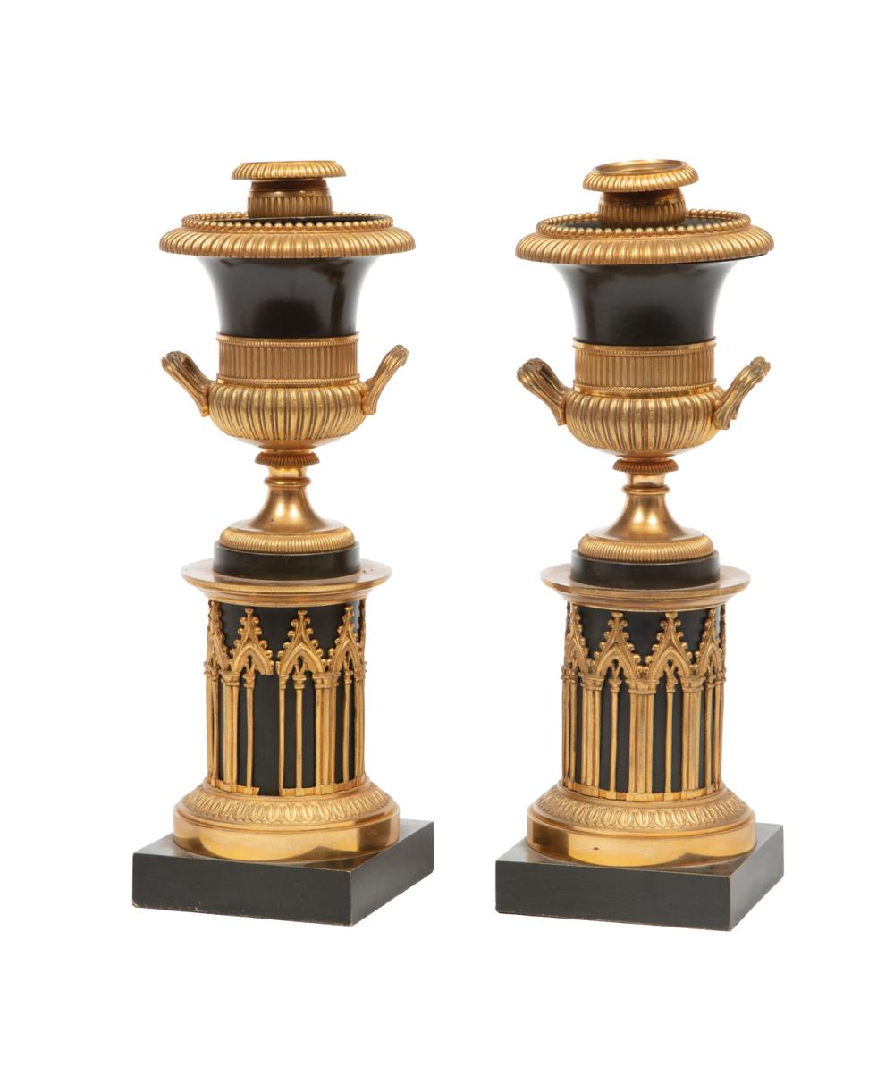 CHARLES X GILT AND PATINATED BRONZE