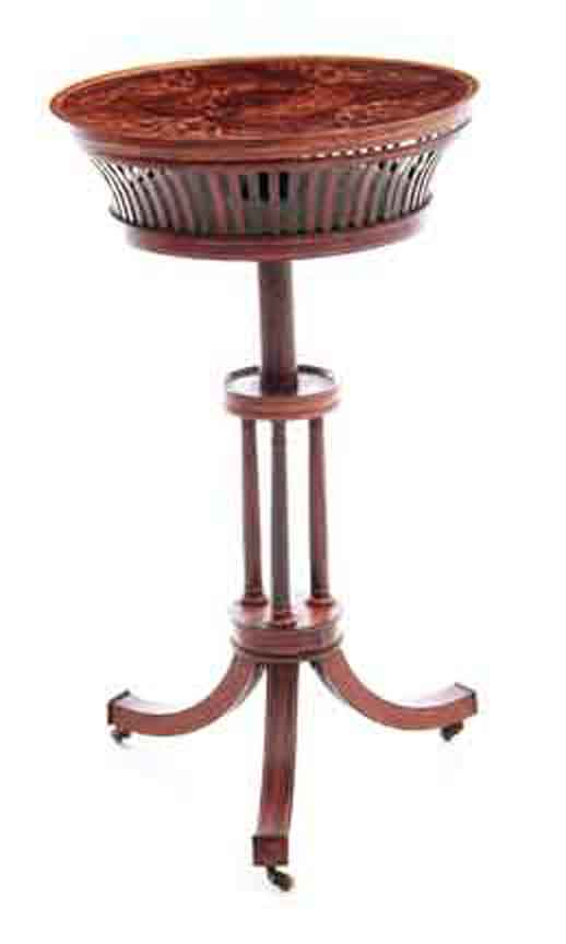 Charles X inlaid rosewood sewing