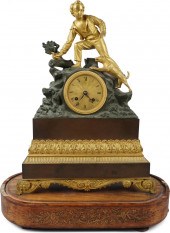 CHARLES X ORMOLU AND PATINATED