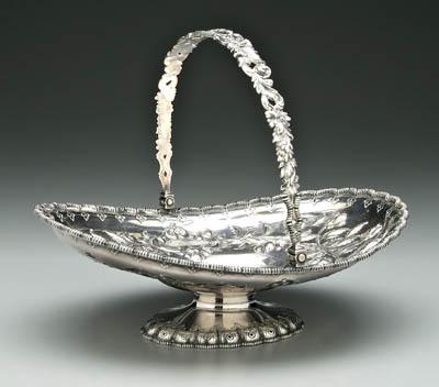 Charleston coin silver basket, oval