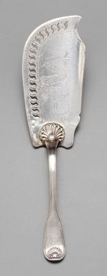 Charleston coin silver fish server,