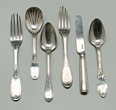 Charleston coin silver flatware: