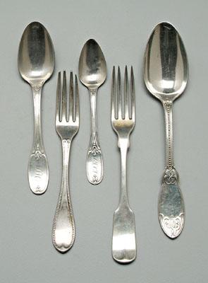 Charleston coin silver flatware:
