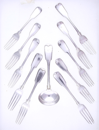 Charleston coin silver forks Hayden