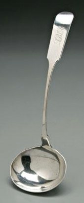 Charleston coin silver ladle,