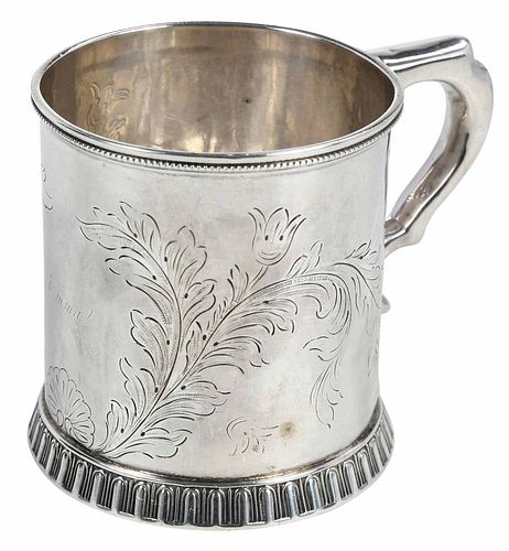CHARLESTON COIN SILVER MUG, GREGG &