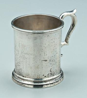 Charleston coin silver mug, round