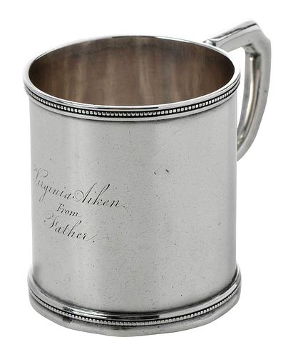 CHARLESTON COIN SILVER MUG, WILLIAM