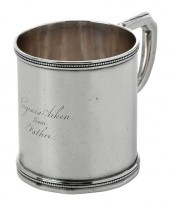 CHARLESTON COIN SILVER MUG, WI