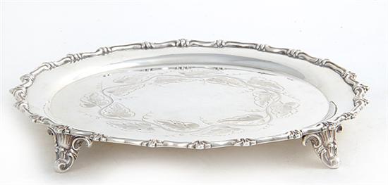 Charleston coin silver salver Gregg